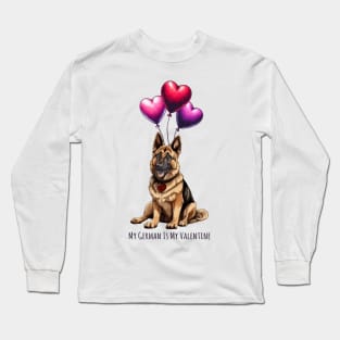 My German Shepherd Is My Valentine Long Sleeve T-Shirt